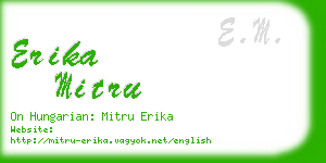 erika mitru business card